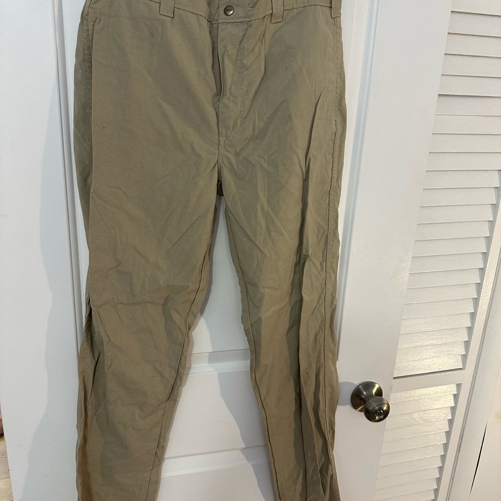Men's Khaki Straight-Leg Pants